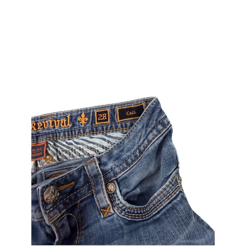 Rock Revival Calli Thick Stitch Skinny Stretch Jeans Womens Size 28 READ - Picture 5 of 11